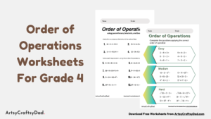 Order of Operations Worksheets For Grade 4
