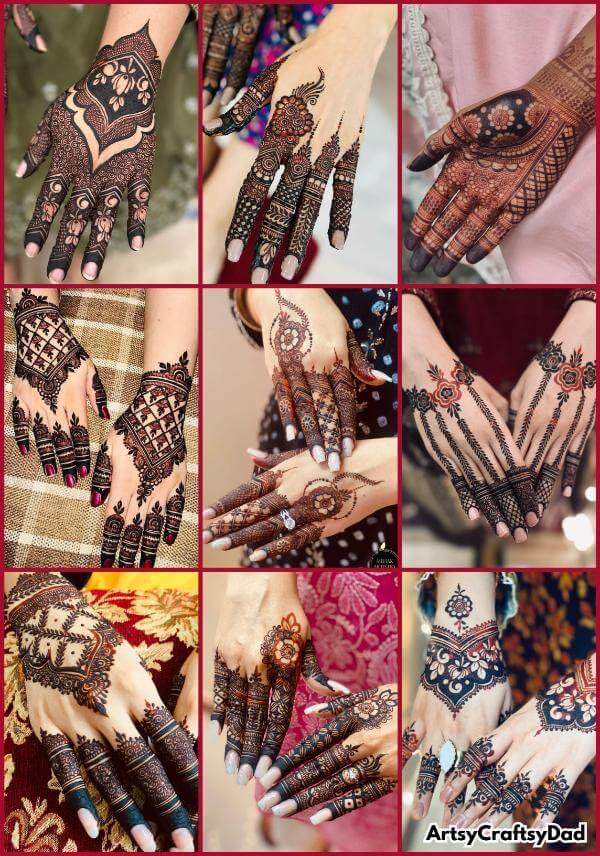 Bold Arabic mehndi design giving stylish look to hands