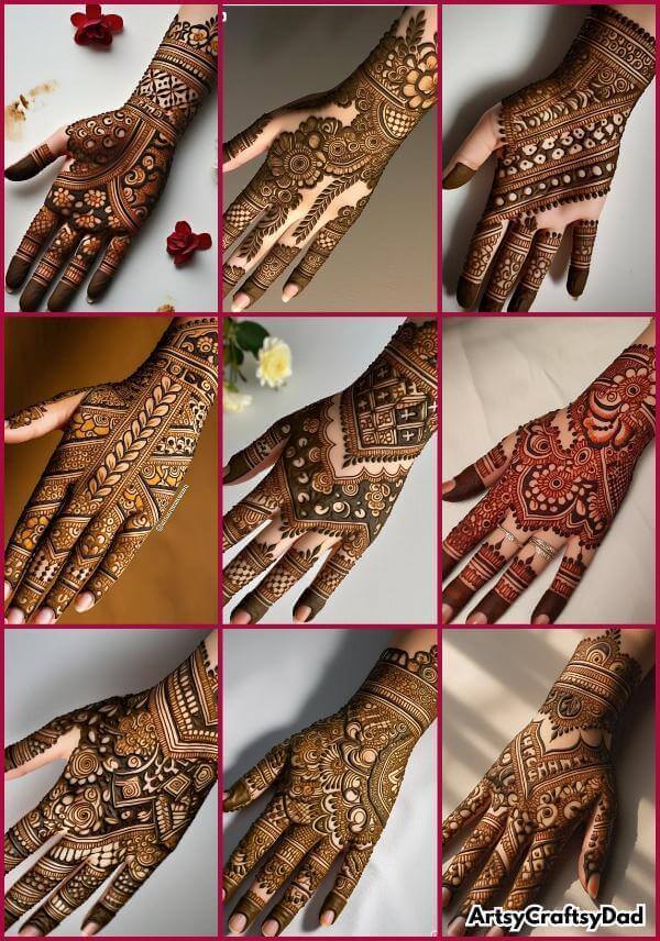 Elegant Arabic mehndi design with traditional detailed patterns