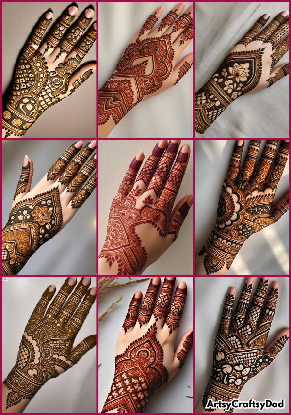Quick and easy Arabic mehndi design perfect for festivals.
