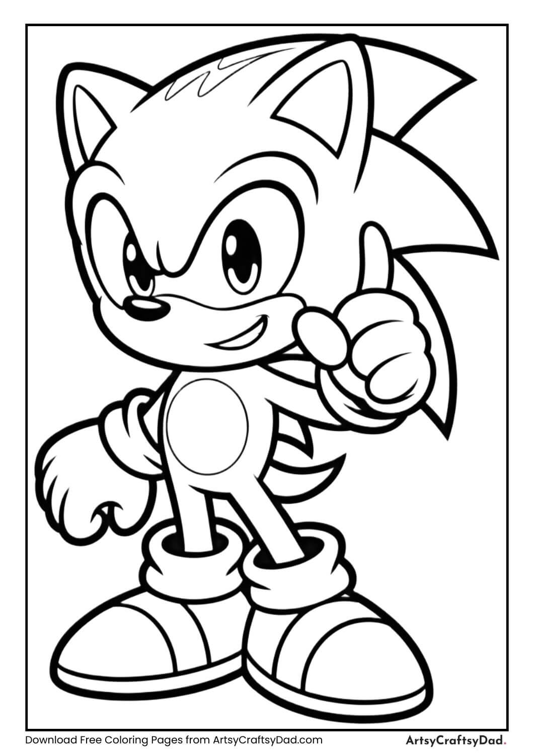 Sonic, Tails, and Knuckles together coloring page