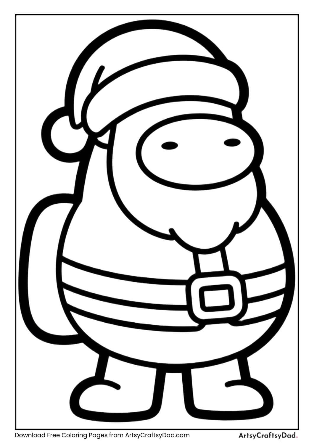 Christmas Among Us crewmate coloring page