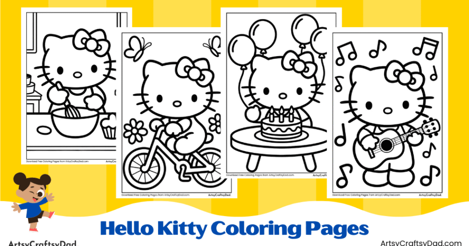 Hello Kitty Coloring Pages For kids