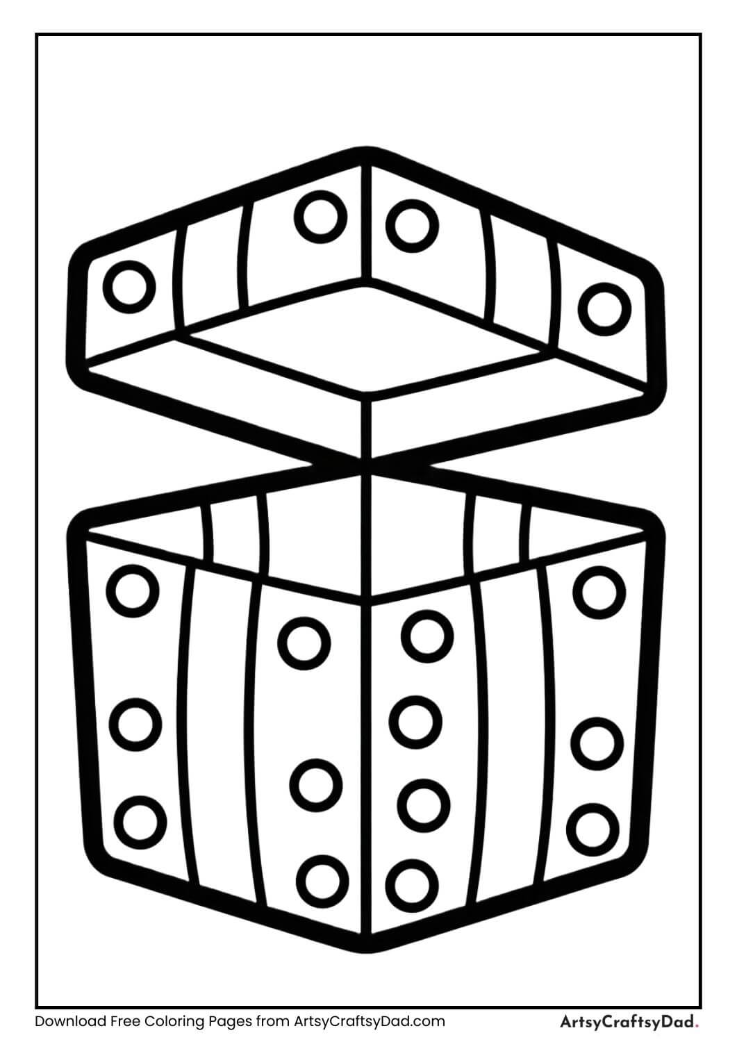 Present with polka-dot wrapping