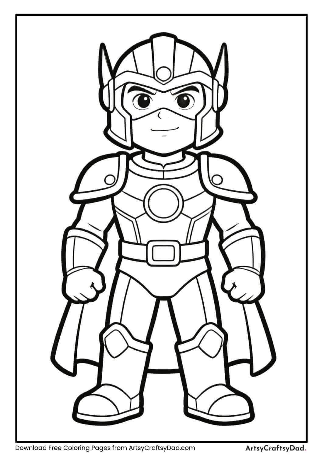 Black and white anime hero wearing armor