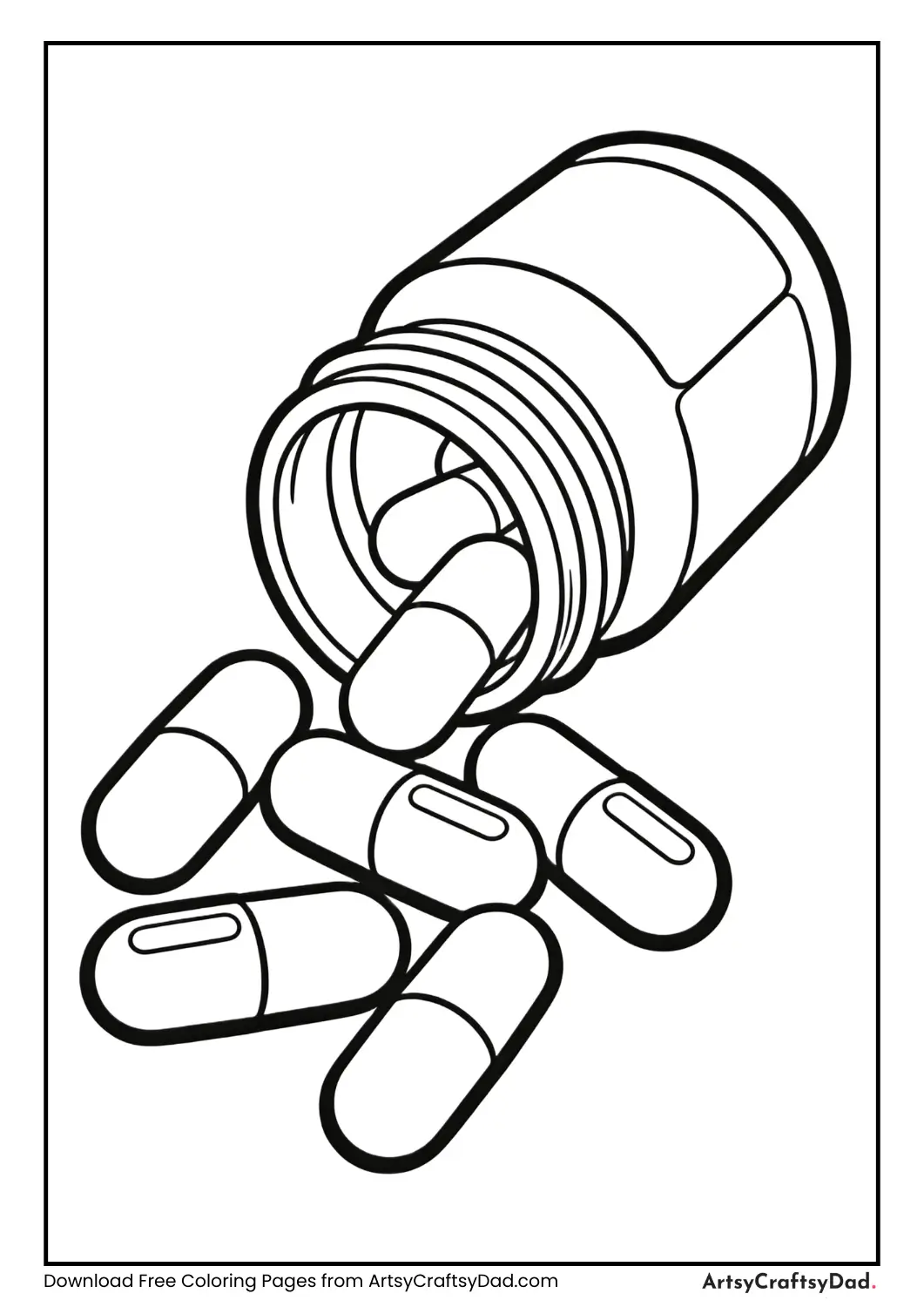 Pill bottle with capsules