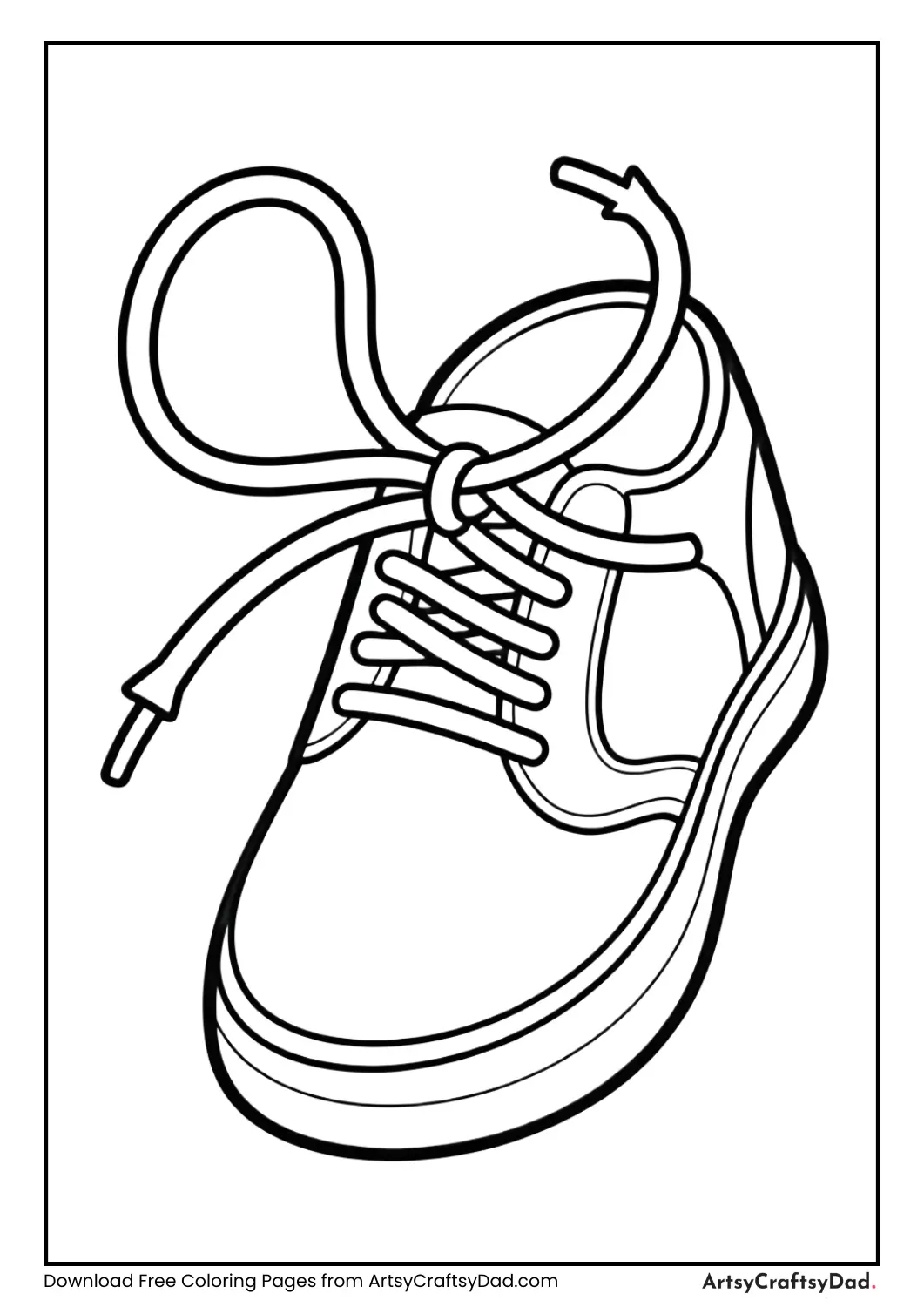 Step-by-step shoelace tying diagram