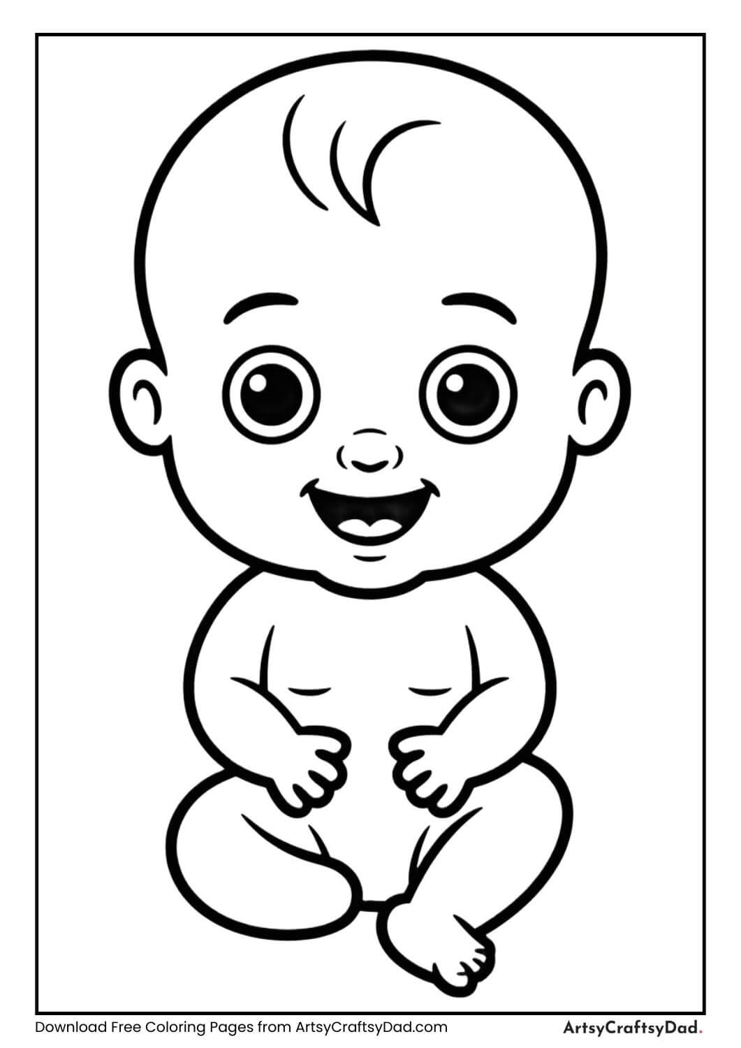 Baby body parts coloring page