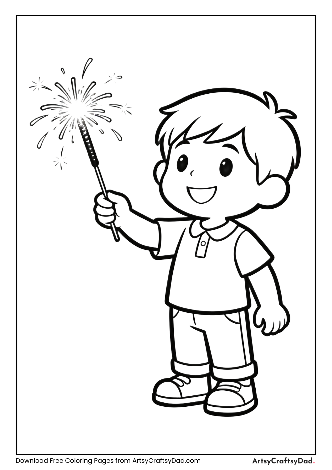 Kids celebrating Diwali with sparklers coloring page