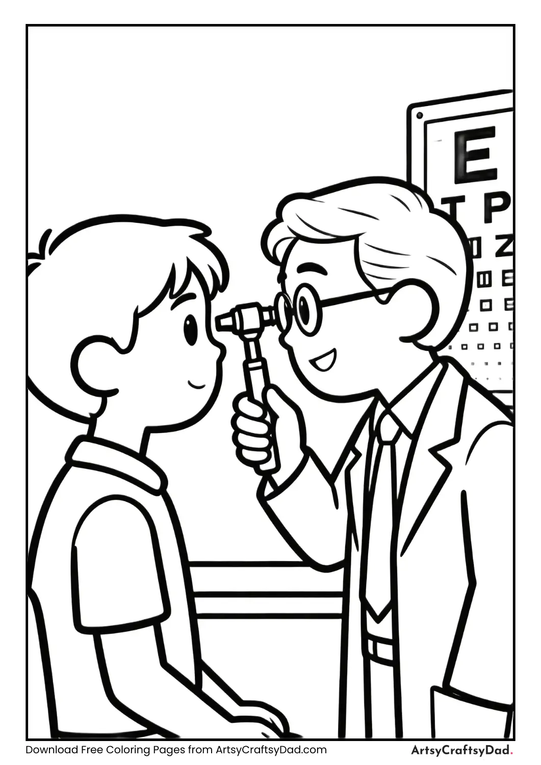 Eye doctor checking a patient’s eyes