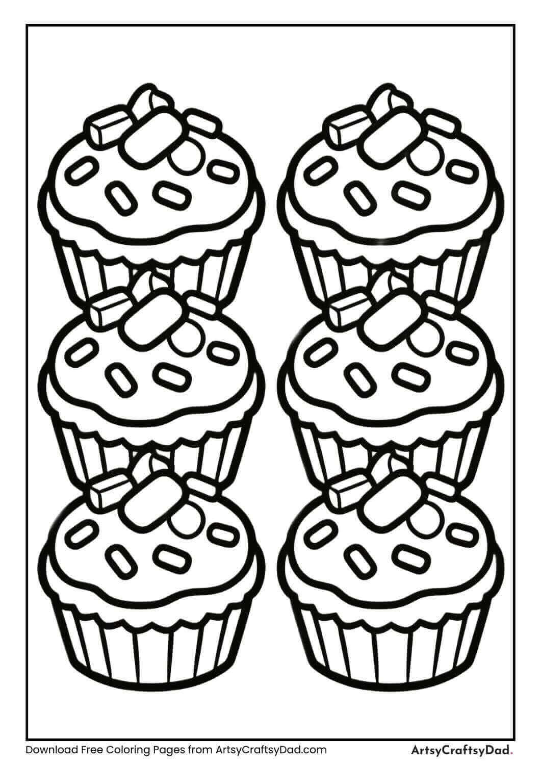 Cute gummy bears coloring page for children