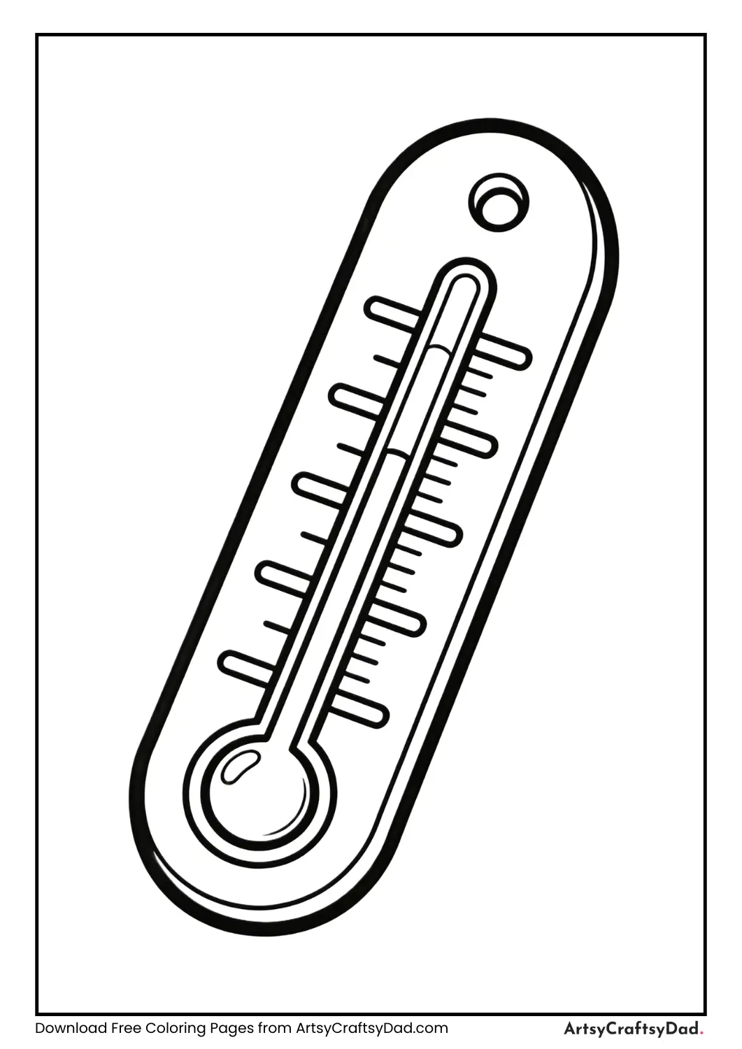 Bright thermometer showing temperature