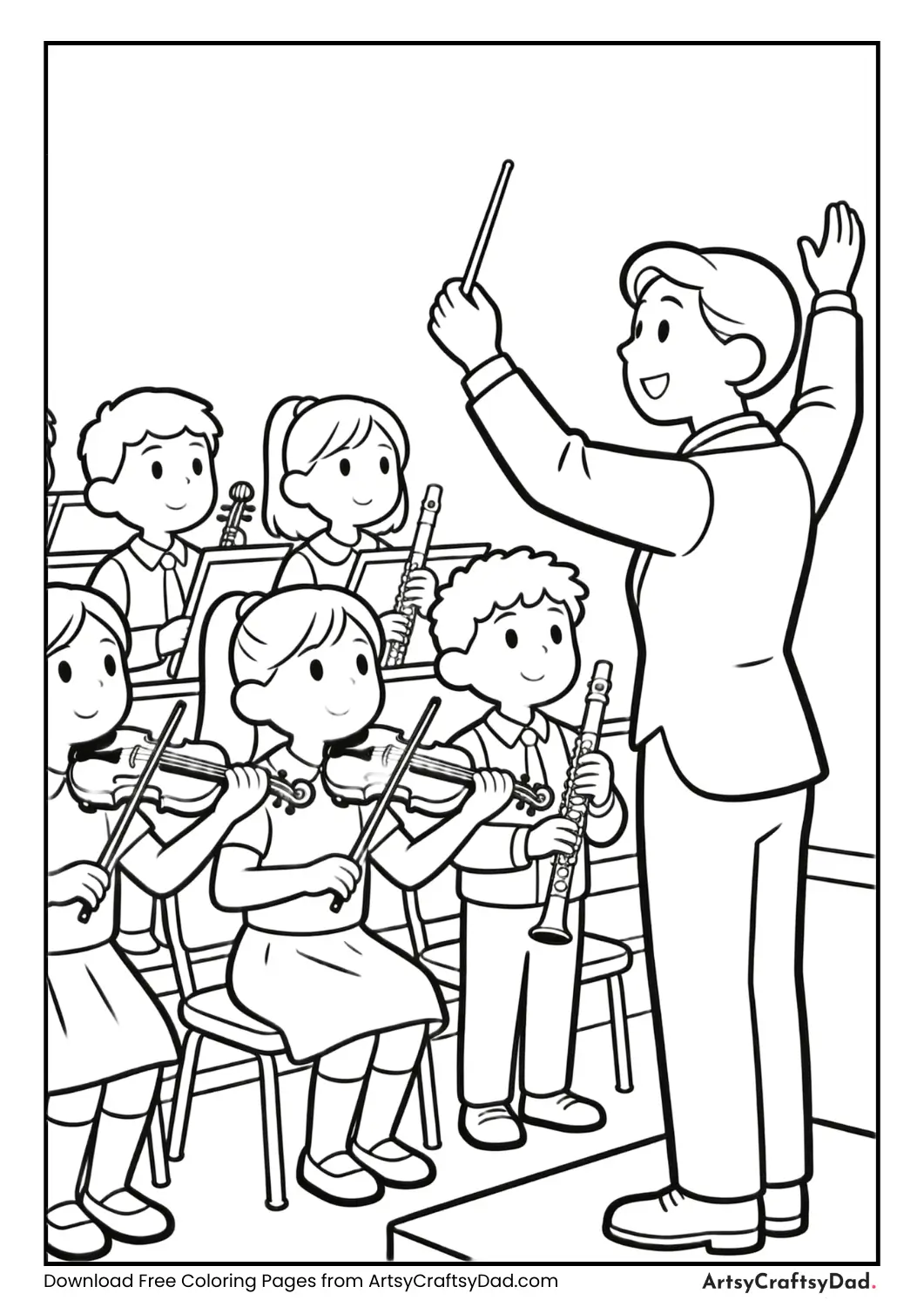 Students singing in classroom music lesson