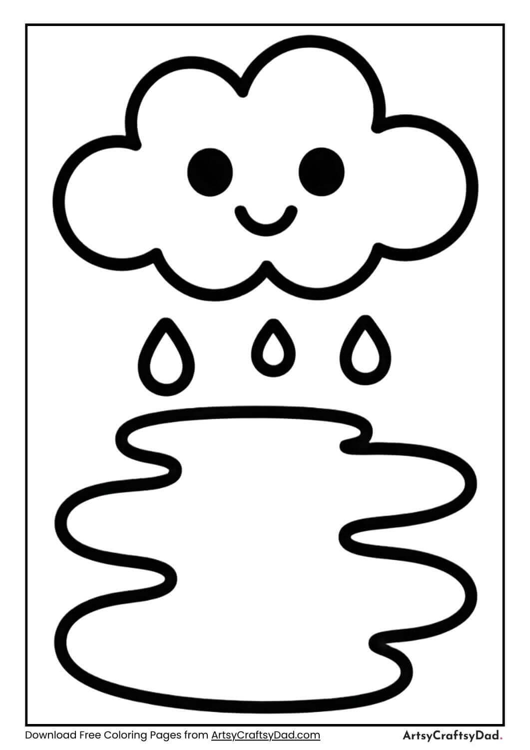 Drizzle weather coloring page