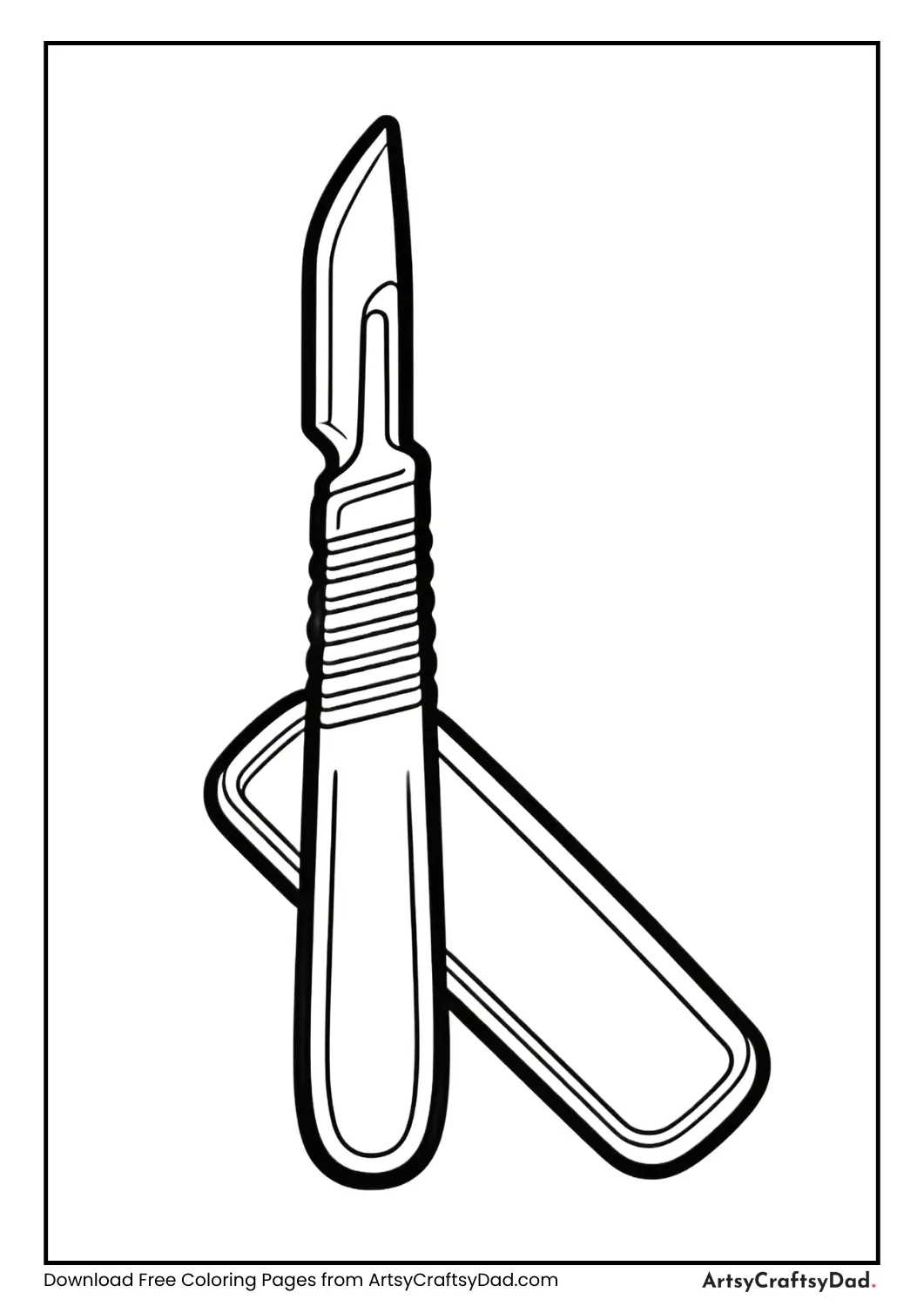 Hospital scalpel with protective cover