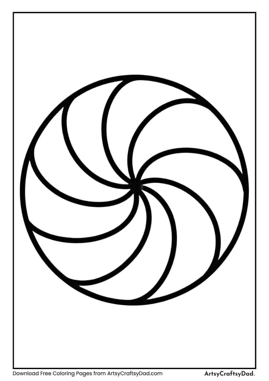 Cupcake with candy toppings coloring page