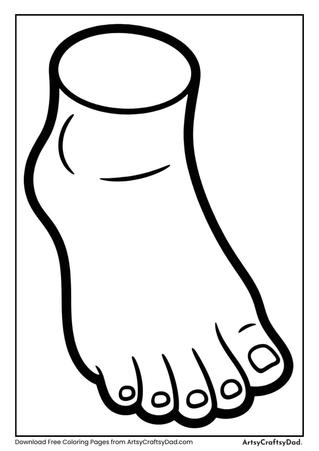 Human hand fingers coloring page