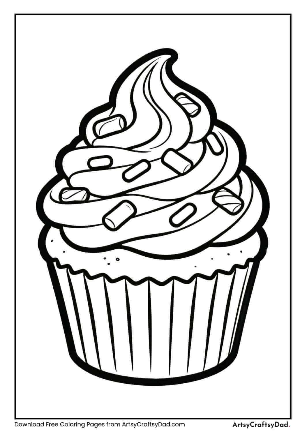 Swirly peppermint candy coloring page