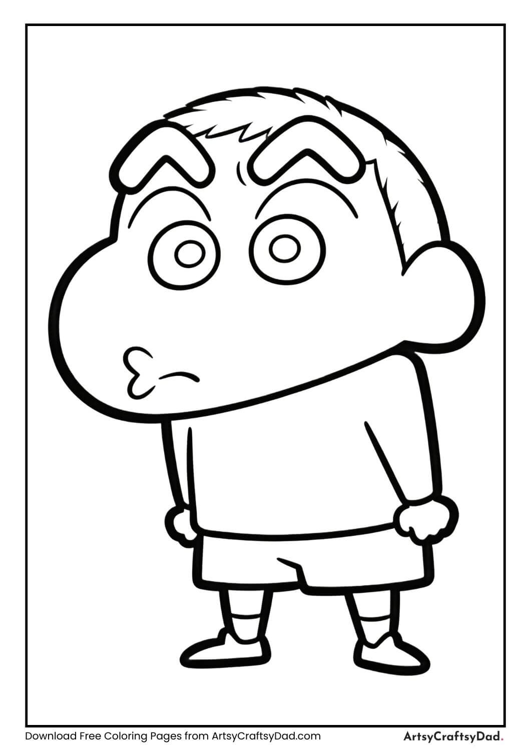 Shinchan making a funny face