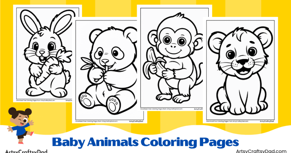 Baby Animals Coloring Pages for Kids