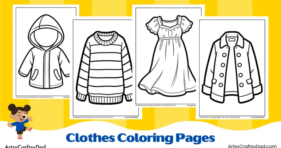 Best Clothes Coloring Pages for Kids