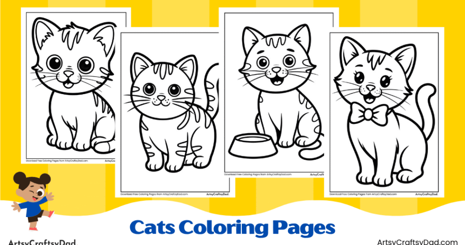 Cats Coloring Pages for Kids