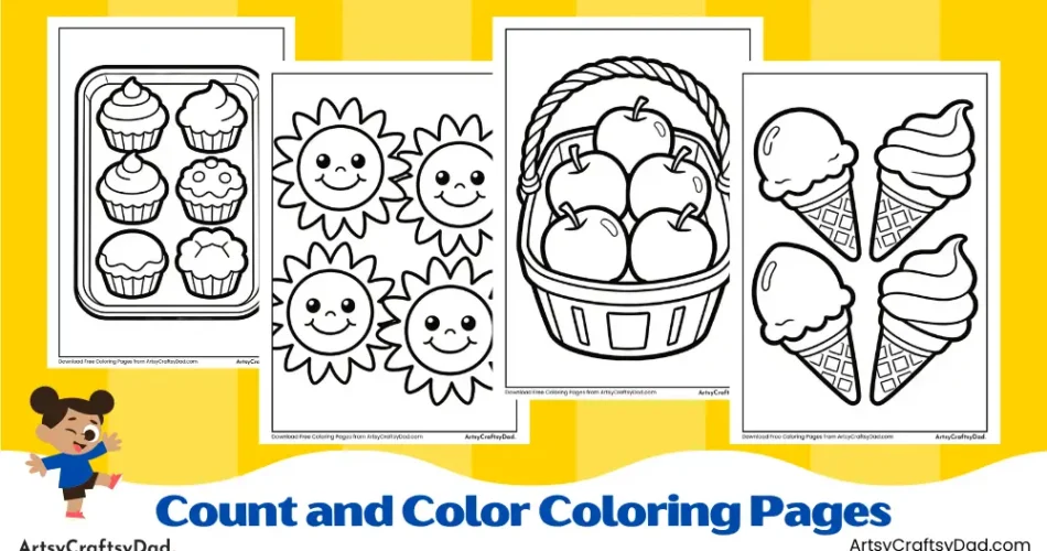Count and Color Coloring Pages for Kids