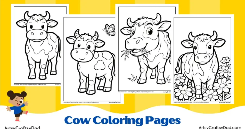 Cow Coloring Pages for Kids