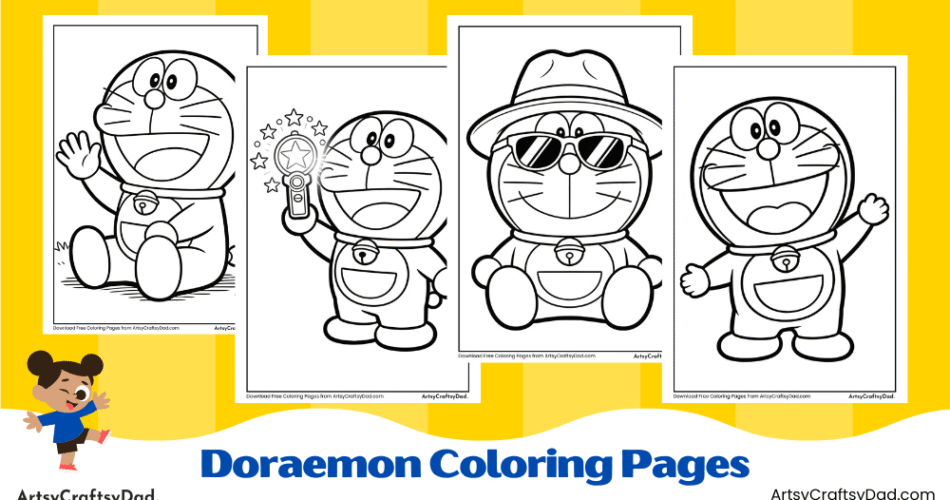 Cute Doraemon Coloring Pages for Kids