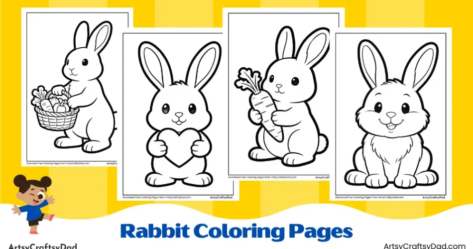 Cute Rabbit Coloring Pages for Kids