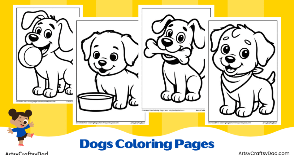 Dogs Coloring Pages for Kids
