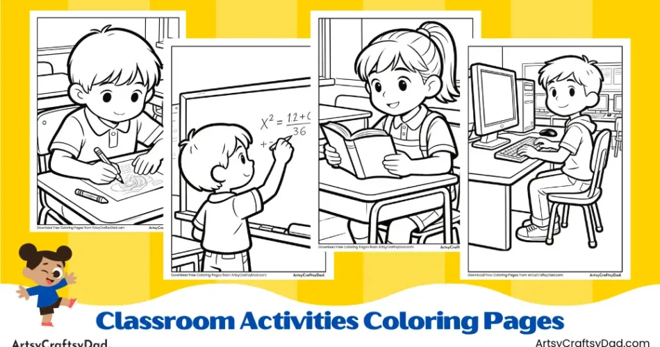 Classroom Activities Coloring Pages for Kids