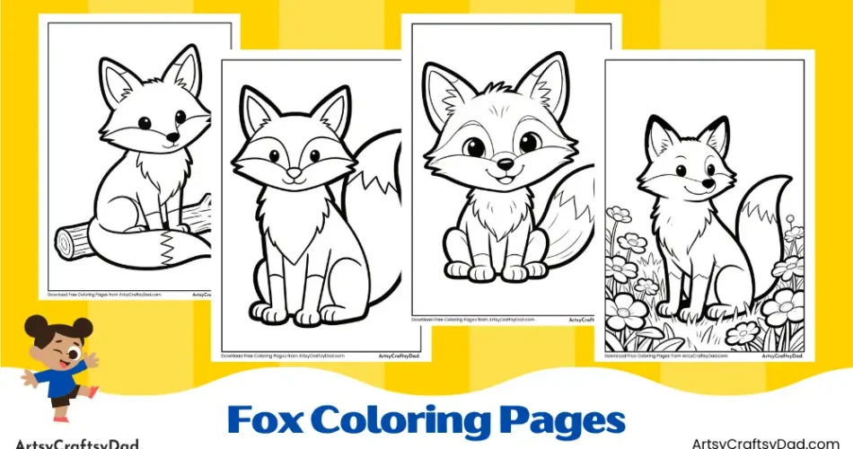 Easy Fox Coloring Pages for Kids