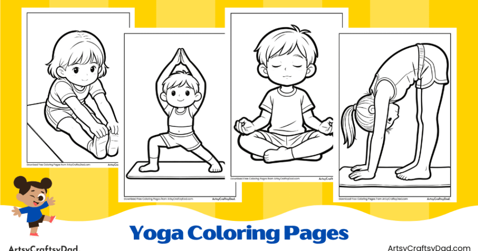 Easy Yoga Coloring Pages for Kids