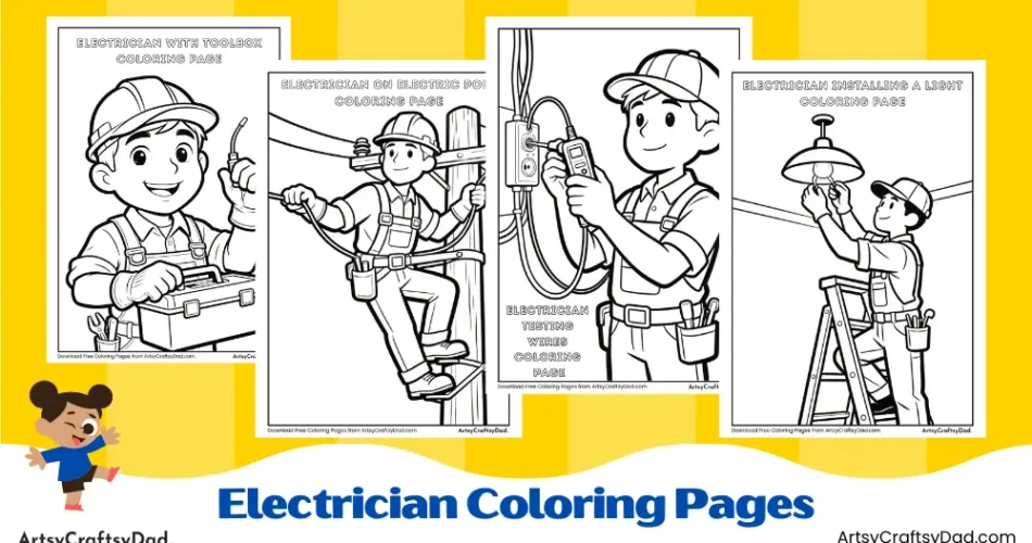 Electrician Coloring Pages for Kids