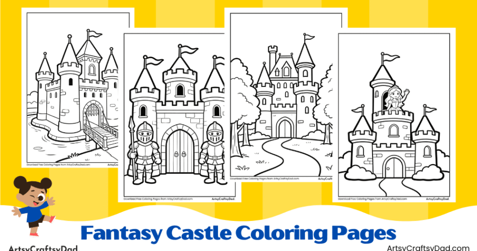 Fantasy Castle Coloring Pages for Kids