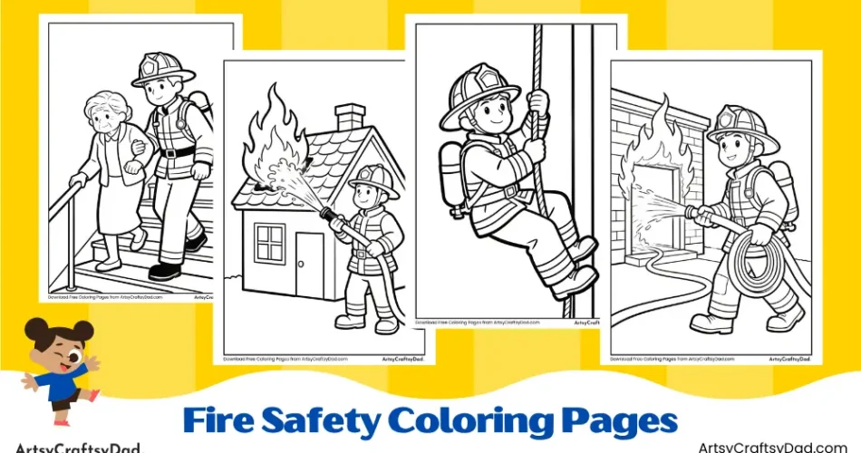 Fire Safety Coloring Pages for Kids