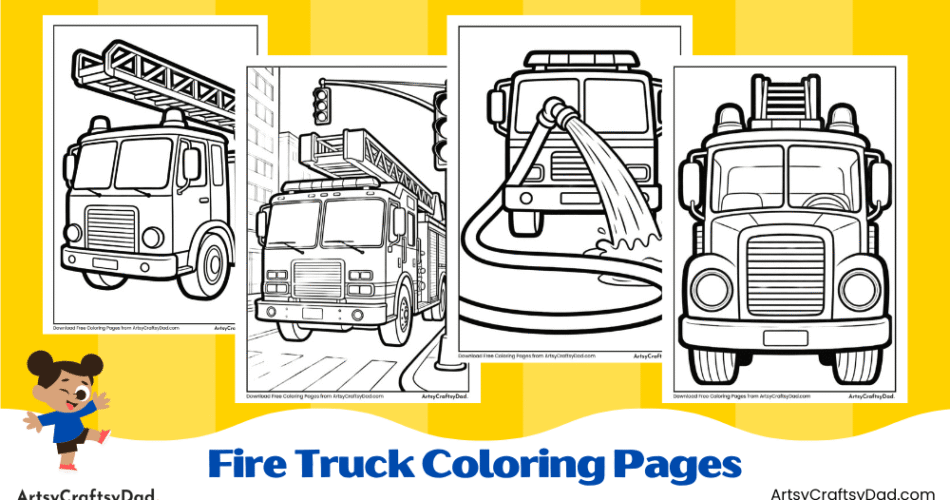 Fire Truck Coloring Pages for Kids