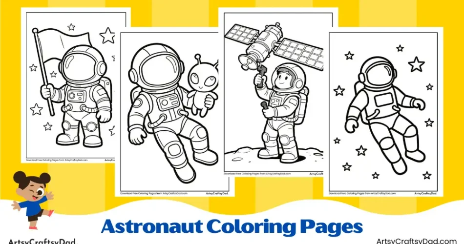 Fun Astronaut Coloring Pages for Kids