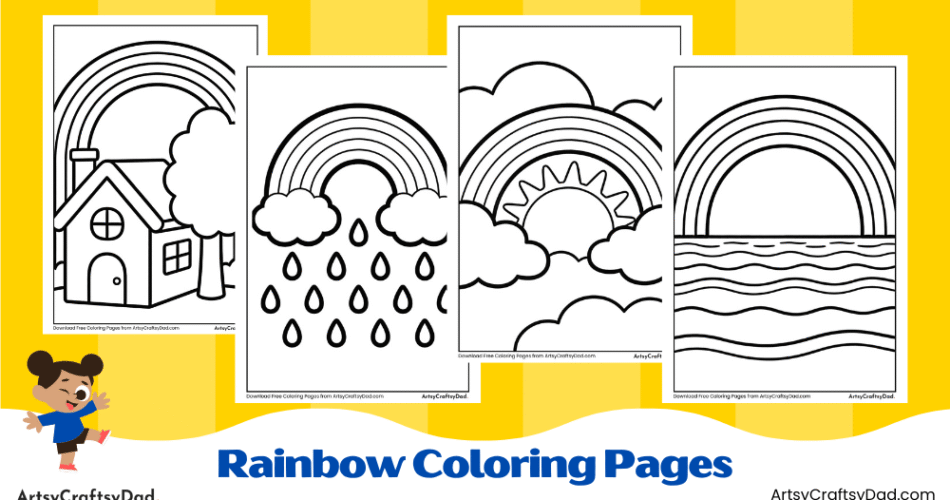 Fun and Bright Rainbow Coloring Pages for Kids