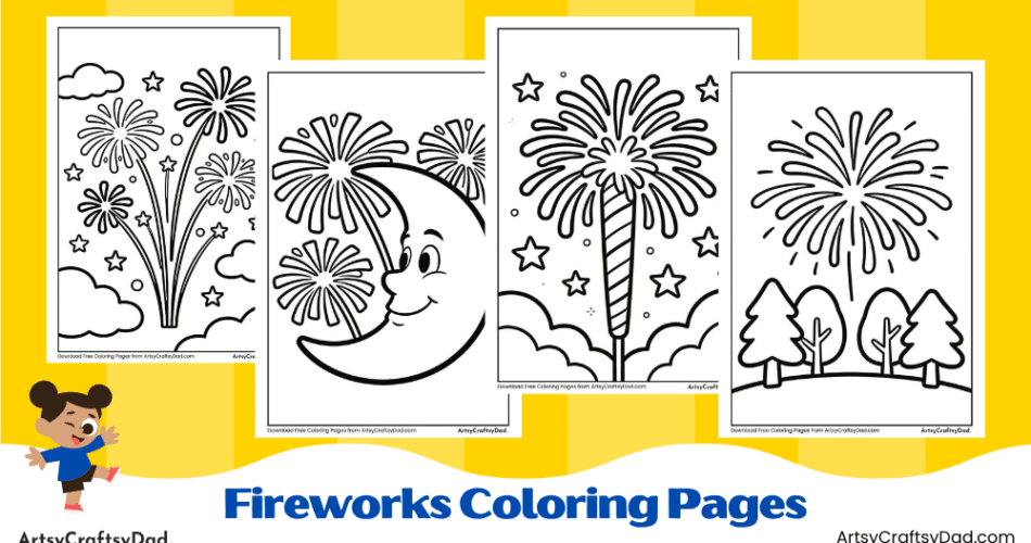 Fun Fireworks Coloring Pages for Kids