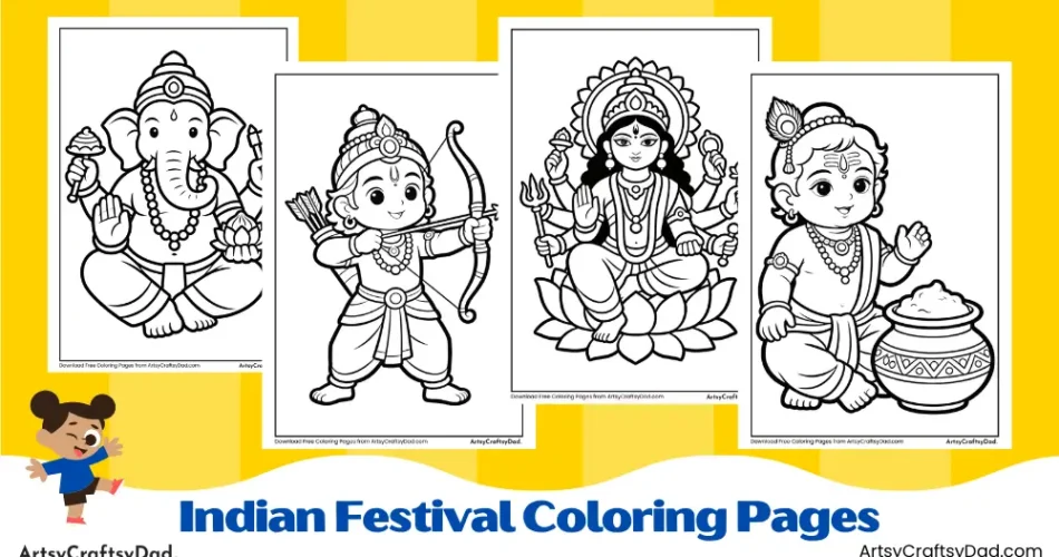 Fun Indian Festival Coloring Pages for Kids