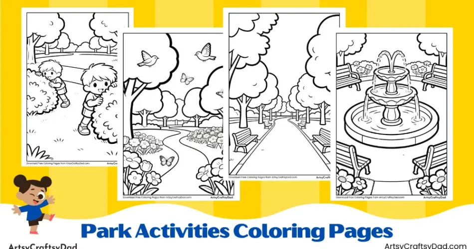 Fun Park Activities Coloring Pages for Kids