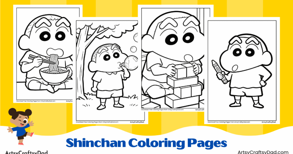 Fun Shinchan Coloring Pages for Kids