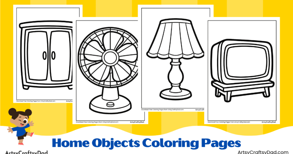 Home Objects Coloring Pages for Kids