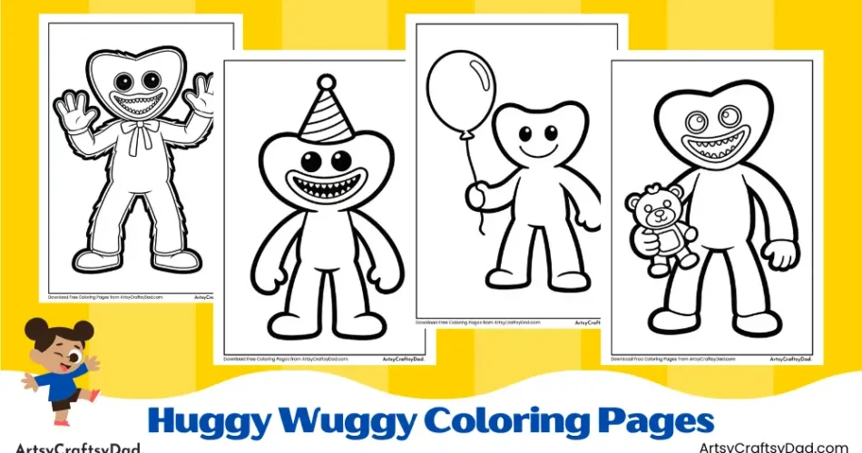 Huggy Wuggy Coloring Pages for Kids