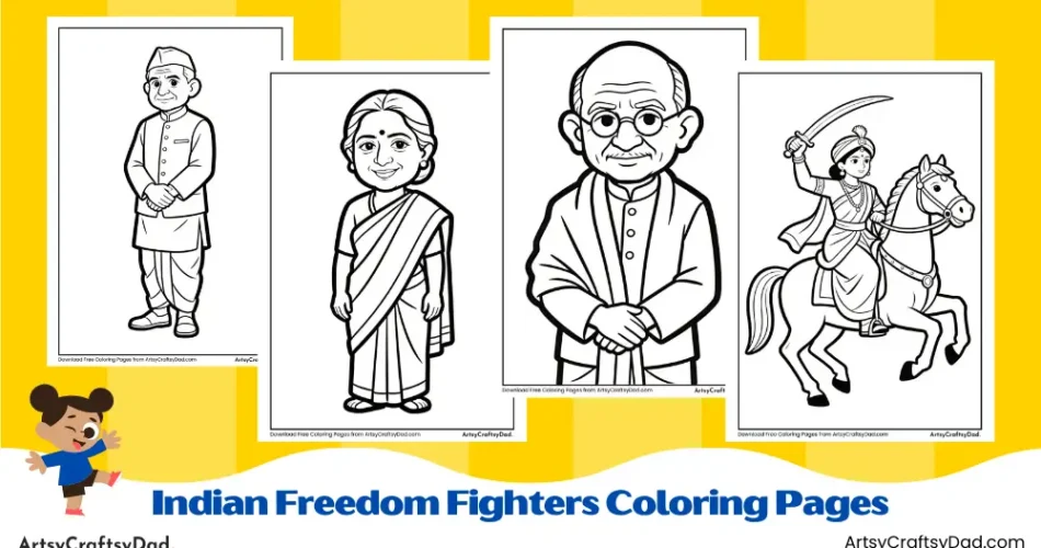 Indian Freedom Fighters Coloring Pages for Kids