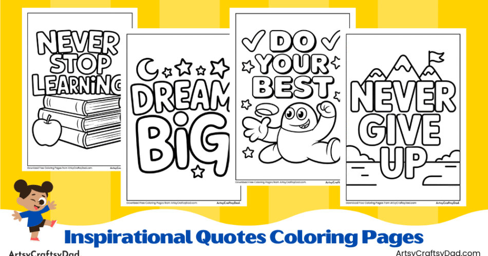 Inspirational Quotes Coloring Pages for Kids
