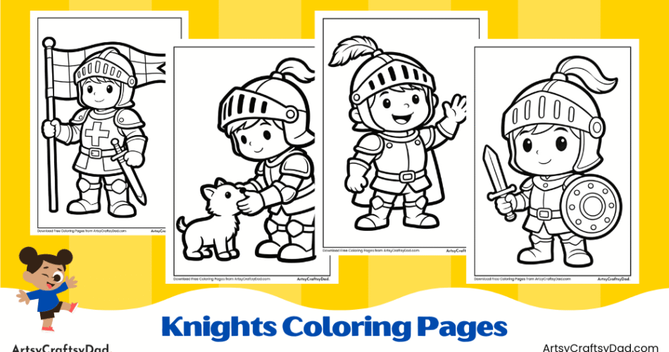 Knights Coloring Pages for Kids
