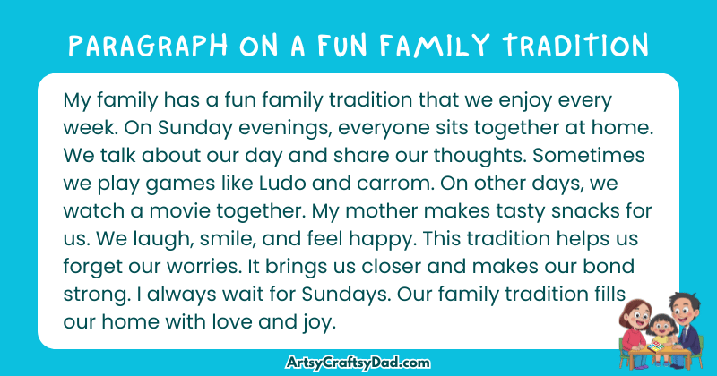 Essay on A Fun Family Tradition for Grades 2 to 10
